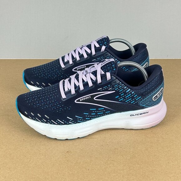 Brooks Glycerin 20 Athletic Running Womens 8 Blue Lavender Low Top Lace Up - Picture 1 of 10